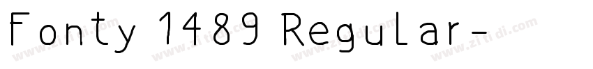 Fonty 1489 Regular字体转换 Fonty 1489 Regular字体转换